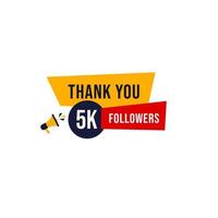 thank you 5K followers vector