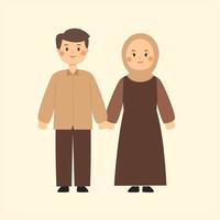 Muslim couple concept vector