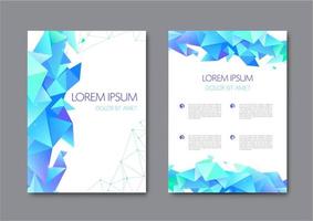 Set of vector bright abstract polygonal contemporary templates, posters, placards, brochures, banners, flyers, backgrounds and etc. Colorful, facet