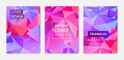 Vector set of abstract geometric covers, banners, posters, flyers, brochures. Text frame surface. a4 template design. Title sheet model set. 3d Polygonal, facet