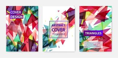 Vector set of abstract geometric covers, banners, posters, flyers, brochures. Text frame surface. a4 template design. Title sheet model set. 3d Polygonal, facet