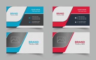 Double sided business card design template vector