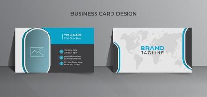 Minimal and clean business card design vector