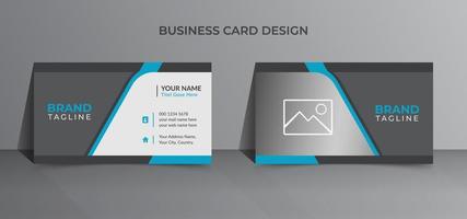 Modern business card print template design vector