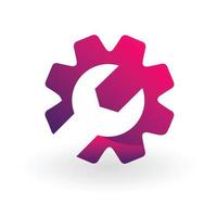 Tools garage purple logo vector