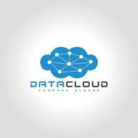 logotipo de la nube de datos vector