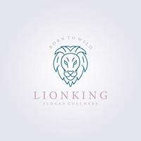 simple minimal cute lion, minimalist linear modern leo logo vector illustration design