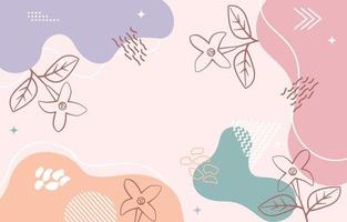 Cute Nature Floral Flower Minimalist Girly Abstract Background Wallpaper vector