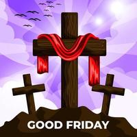 Good Friday Concept with Crosses vector