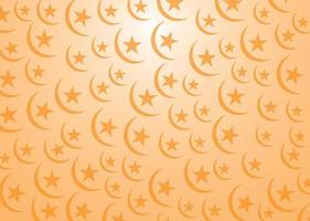 fondo de patrón islámico luna y estrella vector