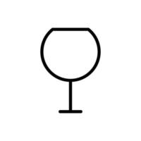 icono de bebida. vidrio. vino. estilo de icono de línea. adecuado para el icono de bebidas de vino. diseño simple editable. vector de plantilla de diseño