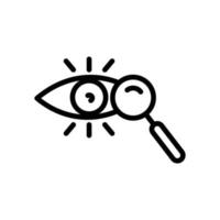 Vision search icon. search with vision. line icon style. suitable for Web page templates. business website icon. simple design editable. Design template vector