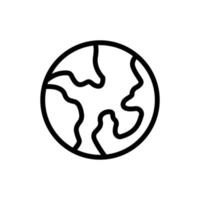 Earth icon. line icon style. simple design editable. Design template vector