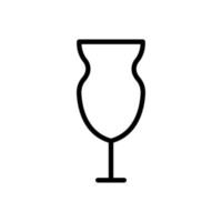Drink icon. glass. line icon style. suitable for wine drink icon. simple design editable. Design template vector