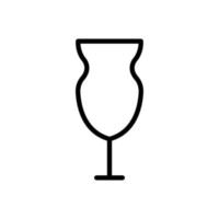 icono de bebida. vidrio. estilo de icono de línea. adecuado para el icono de la bebida de vino. diseño simple editable. vector de plantilla de diseño