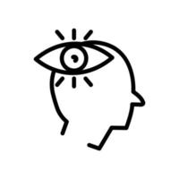 Vision idea icon. head with vision. line icon style. suitable for Web page templates. business website icon. simple design editable. Design template vector
