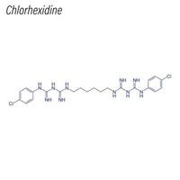 Vector Skeletal formula of Chlorhexidine. Antimicrobial chemical