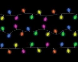 Christmas glowing lights. vector