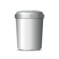 3d realistic trashcan . Vector illustration