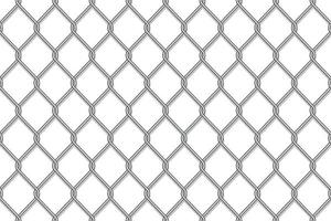 Realistic metal chain link fence vector