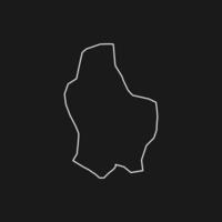 Map of Luxembourg on Black Background vector