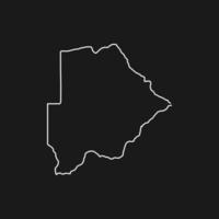 Map of Botswana on Black Background vector