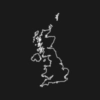 mapa de inglaterra sobre fondo negro vector