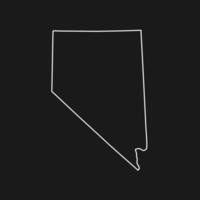 Nevada map on black background vector