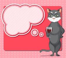 Cat with speech bubble vector