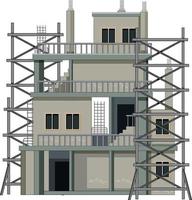 concepto de sitio de construcción de edificios vector