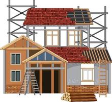 House construction site concept vector