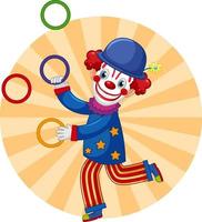 A clown cartoon colourful character vector