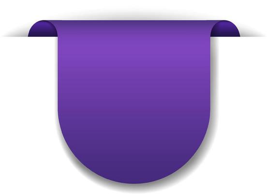 Violet banner design on white background