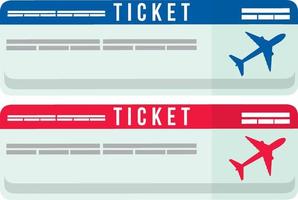 Flight ticket template in cartoon style vector