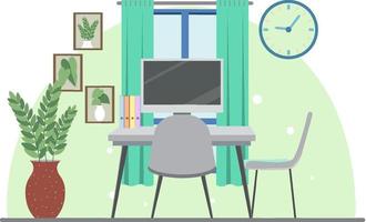 Workroom interior concept in flat design vector