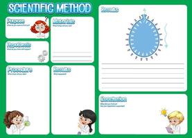 Science Experiment Log Worksheet vector