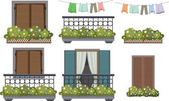 Different designs of windows vector