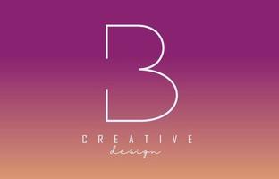 White B Letter Logo Monogram Vector Design. Creative B Letter Icon with colorful gradient background.