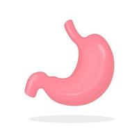 Stomach icon isolated on white backgroung. Human internal organ. Digestive system. Medical concept. Vector flat design