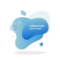 Abstract liquid shape isolated on white background. Gradient banner with fluid forms, wave, lines. Modern logo. Vector design