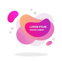 Abstract liquid shape isolated on white background. Gradient banner with fluid forms, wave, lines. Modern logo. Vector design