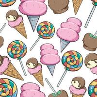 seamless pattern colorful candy collection vector