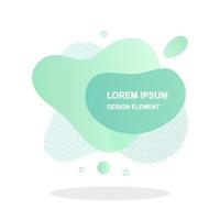 Abstract liquid shape isolated on white background. Gradient banner with fluid forms, wave, lines. Modern logo. Vector design