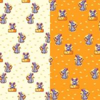 Mouse Cartoon Seamless Pattern vector