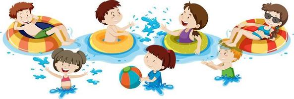 A set of children and beach activities vector