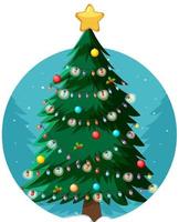 Christmas theme with christmas tree vector