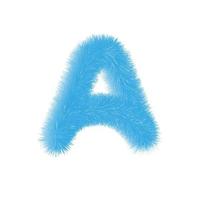 Feathered letter A font vector. Easy editable letters. vector