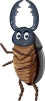 A beetle cartoon character isolated vector