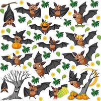 Funny bat on white background vector