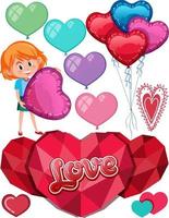 Valentine theme with many hearts vector